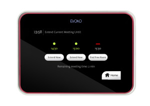Med Evoko kan du boka möte direkt på skärmen