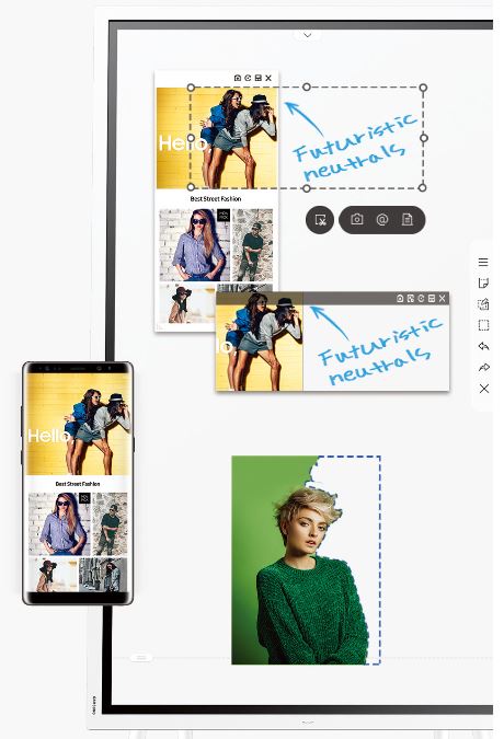 Redigera bilder bilder i skärmen Samsung flip 2