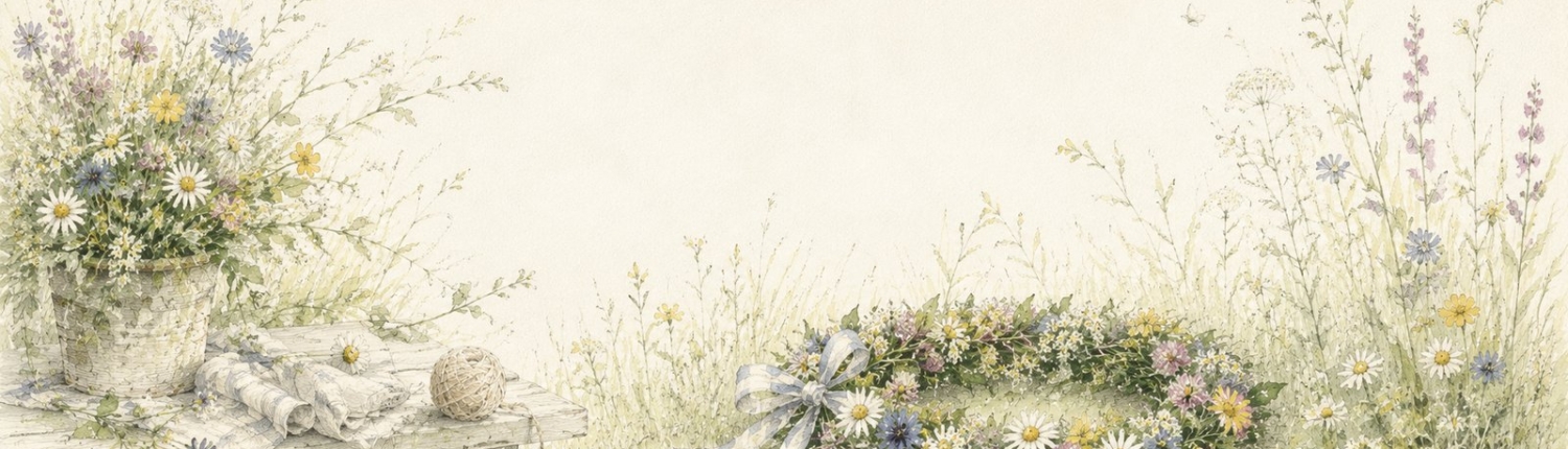 Midsommarbukett med ängsblommor